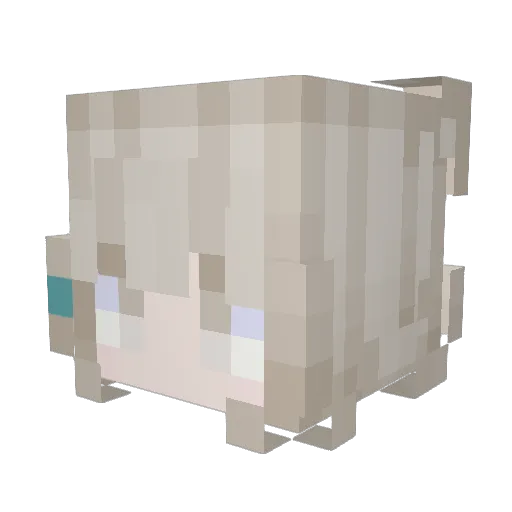 267i Minecraft avatar head, 3D render