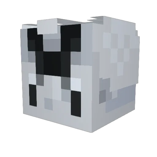26_Retry Minecraft avatar head, 3D render