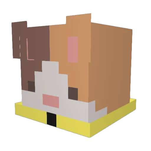 270c Minecraft avatar head, 3D render