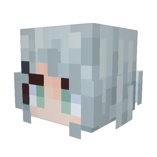 2714AC Minecraft avatar head, 3D render