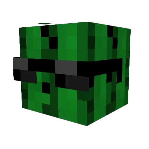 2728 Minecraft avatar head, 3D render