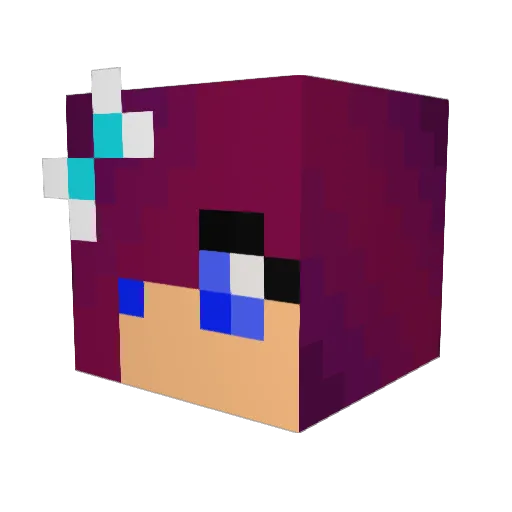 2759pinkpuff Minecraft avatar head, 3D render