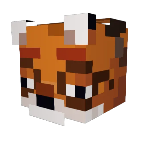 27FoxTrot Minecraft avatar head, 3D render