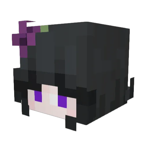 27_Nicole Minecraft avatar head, 3D render