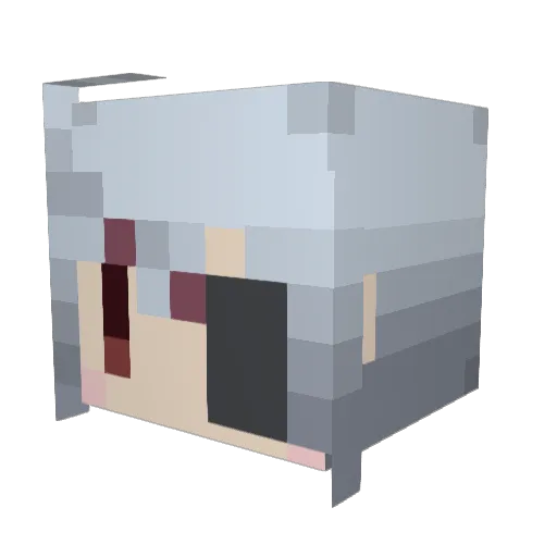 27kan Minecraft avatar head, 3D render