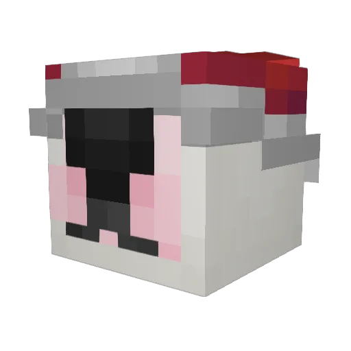 2848 Minecraft avatar head, 3D render