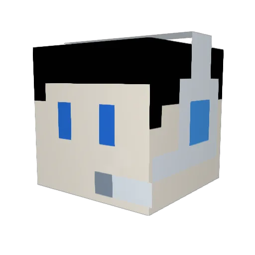 288a Minecraft avatar head, 3D render