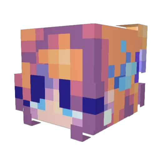 28Mak Minecraft avatar head, 3D render