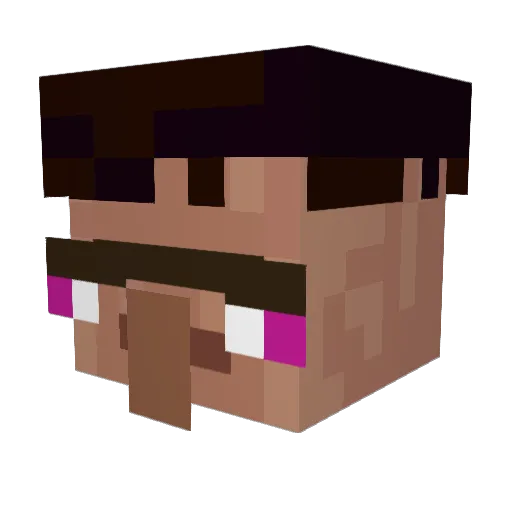 28Uhr Minecraft avatar head, 3D render