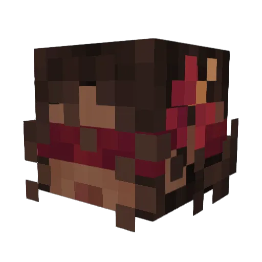 28idle Minecraft avatar head, 3D render