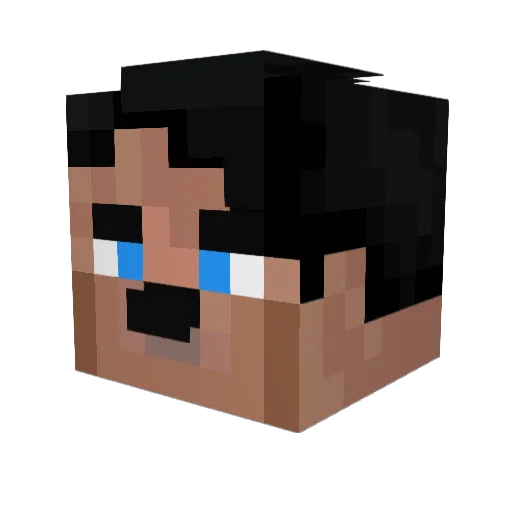28jn Minecraft avatar head, 3D render
