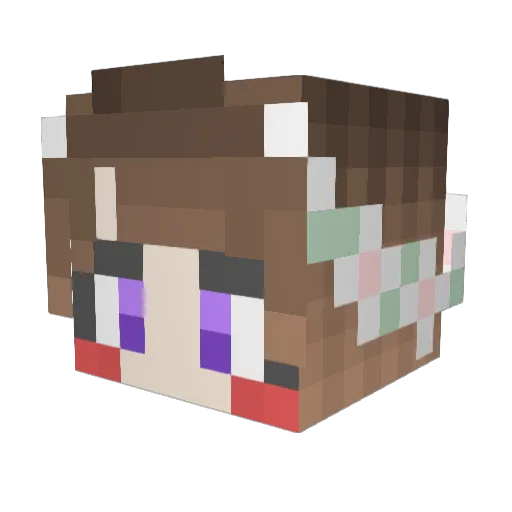 28lsh Minecraft avatar head, 3D render