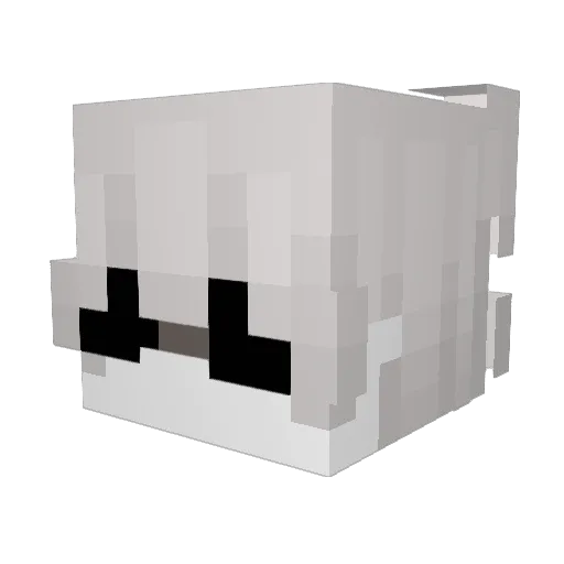 290825 Minecraft avatar head, 3D render