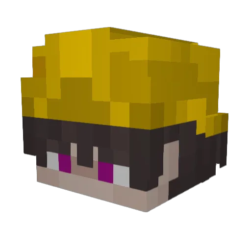 29ii Minecraft avatar head, 3D render