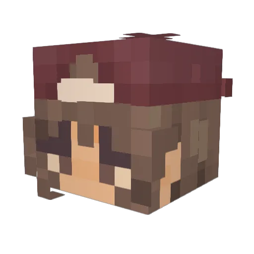 29x012 Minecraft avatar head, 3D render