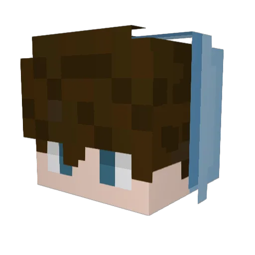 2Black_Brick Minecraft avatar head, 3D render