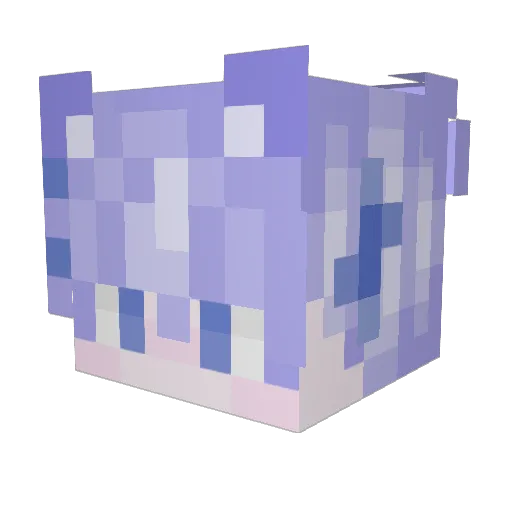 2BorzoisInACoat Minecraft avatar head, 3D render