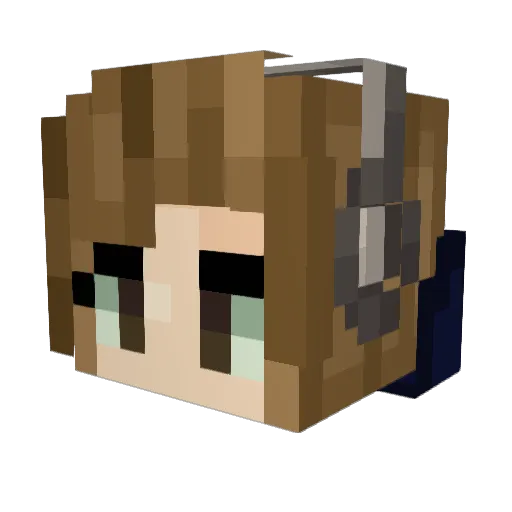 2Brainz2 Minecraft avatar head, 3D render