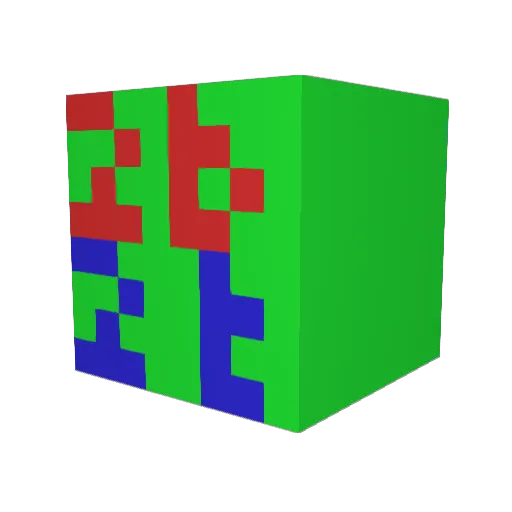 2BuildersNoRules Minecraft avatar head, 3D render