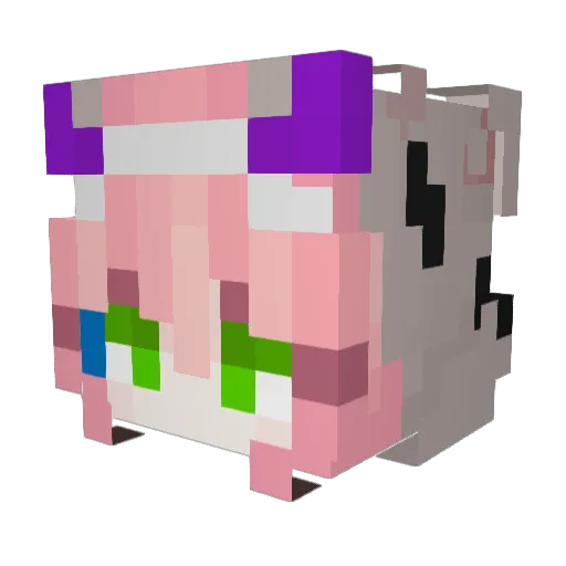 2Chara1 Minecraft avatar head, 3D render