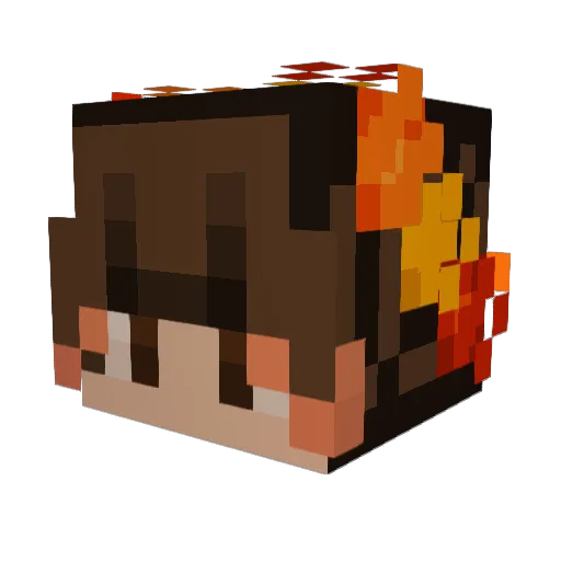 2D1zzy_4Anything Minecraft avatar head, 3D render