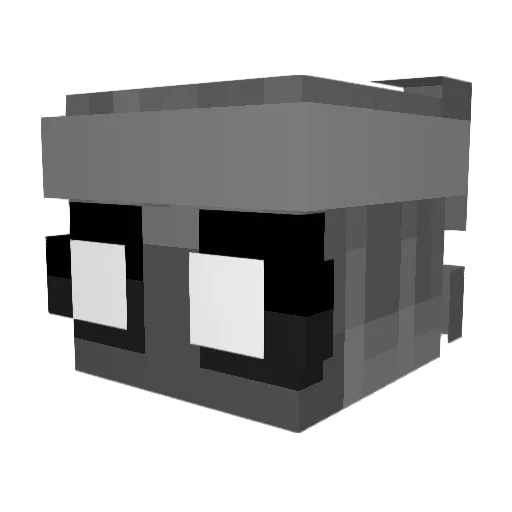 2D4ID Minecraft avatar head, 3D render