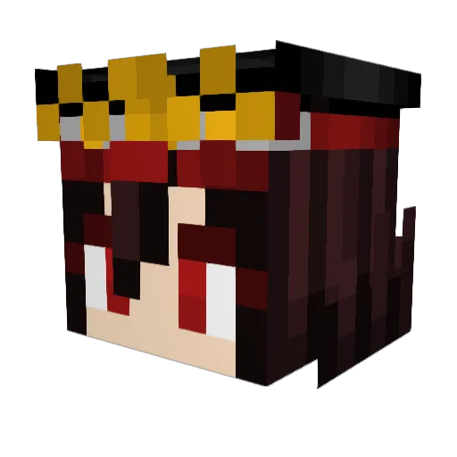 2DNutBuster Minecraft avatar head, 3D render
