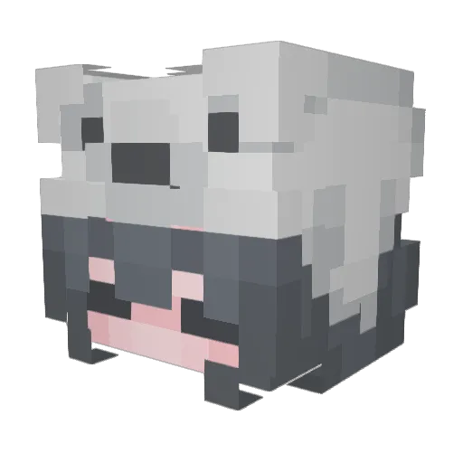 2DOC Minecraft avatar head, 3D render