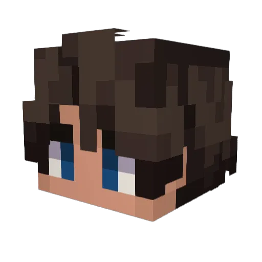 2D_s Minecraft avatar head, 3D render