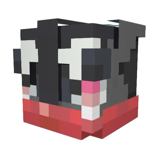 2Dip Minecraft avatar head, 3D render