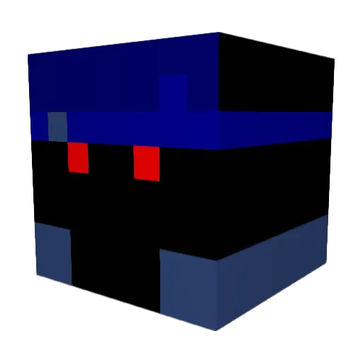 2E Minecraft avatar head, 3D render