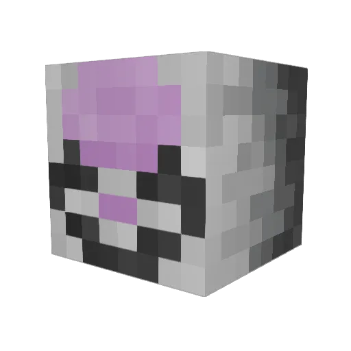 2FACEtkn Minecraft avatar head, 3D render