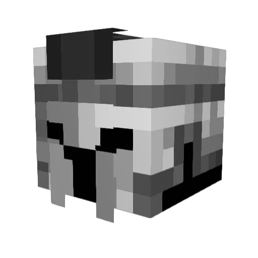 2FBI Minecraft avatar head, 3D render