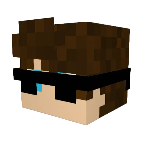 2Fast2Furious Minecraft avatar head, 3D render