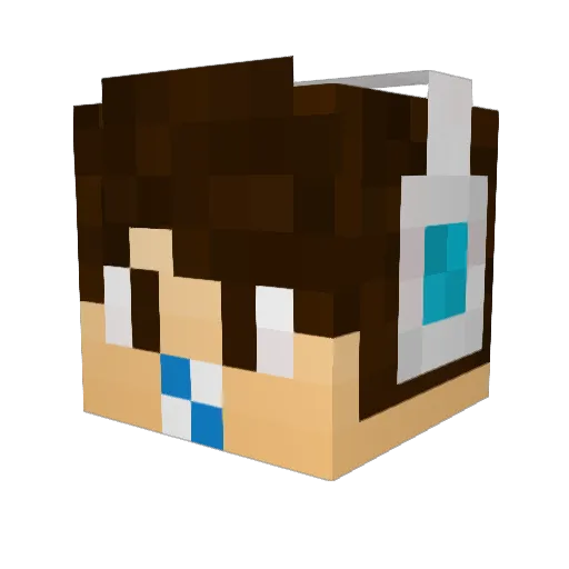 2FreeMinecraft Minecraft avatar head, 3D render