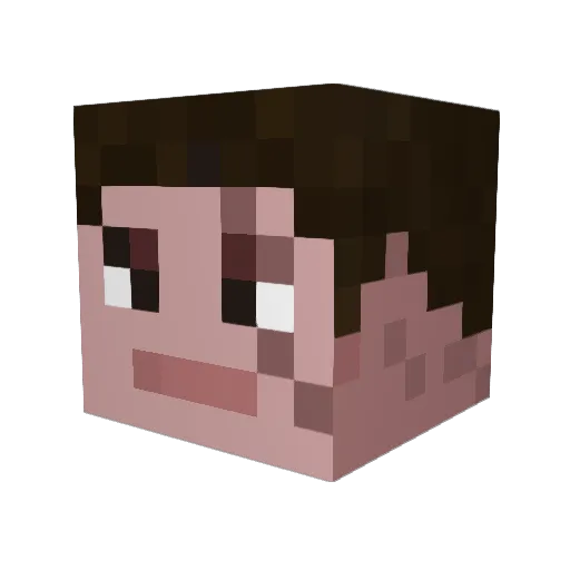 2GH0ST2 Minecraft avatar head, 3D render