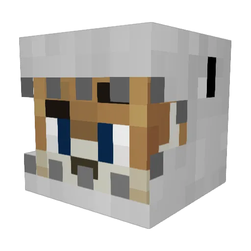 2Gud4U_ Minecraft avatar head, 3D render