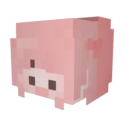 2Ha_eun Minecraft avatar head, 3D render
