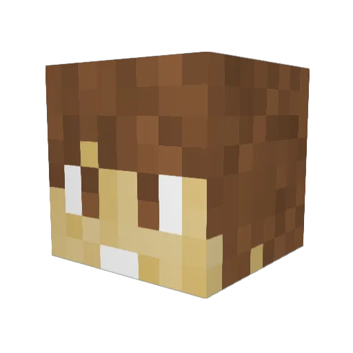 2InchSausage Minecraft avatar head, 3D render