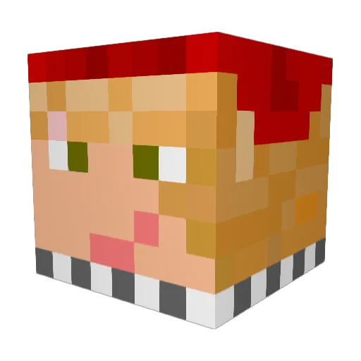 2Jollys Minecraft avatar head, 3D render