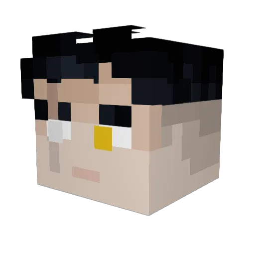 2K56 Minecraft avatar head, 3D render