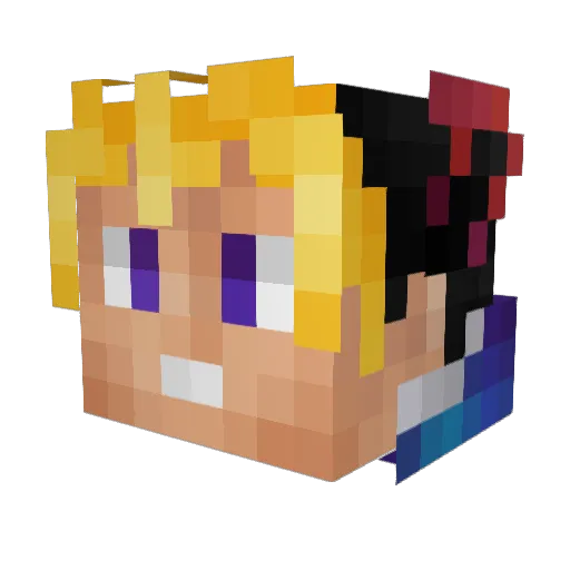 2KShitlord Minecraft avatar head, 3D render