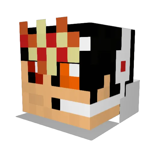2KarmaAFK1 Minecraft avatar head, 3D render