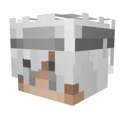 2Kl8 Minecraft avatar head, 3D render
