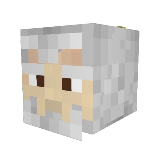 2Krispyy Minecraft avatar head, 3D render