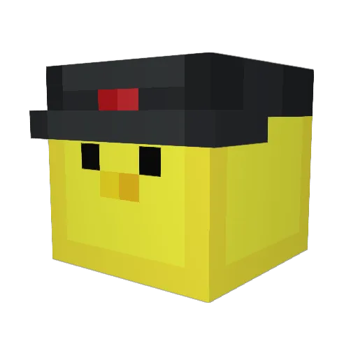 2LT_Duckious Minecraft avatar head, 3D render