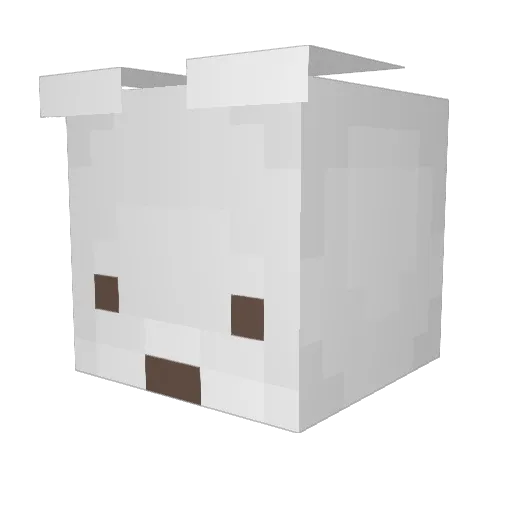 2M2B Minecraft avatar head, 3D render