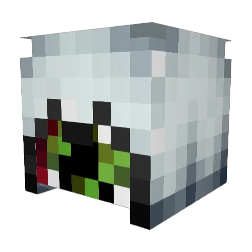 2Majestic Minecraft avatar head, 3D render