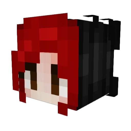 2Meow7 Minecraft avatar head, 3D render