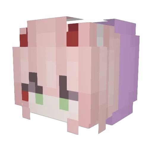 2Minecraft Minecraft avatar head, 3D render